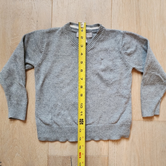 Kids Cotton and Cashmere V Neck Sweater Size 2T - Picture 5 of 6